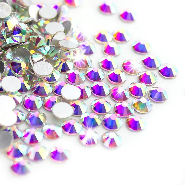 SS6-SS40 Hot Fix Rhinestones Crystal AB Hot Fix Glitter Strass  144pcs-1440Pcs Hot Fix Rhinestone For Diy Fabric Garment Shoe New