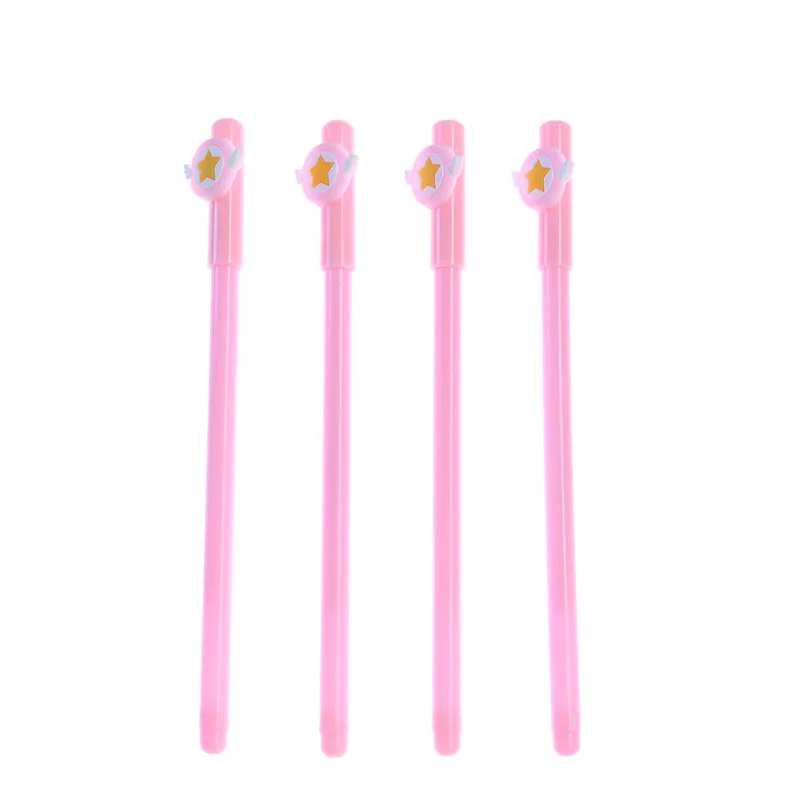 

3pcs Cartoon Girl Heart Star Gel Pen Student Writing Supplies Office Pen Black 0.5mm Refill Children Student Gift Stationery