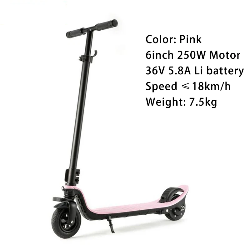 6-дюймовая мини-Электрический скутер, 24 В, 36 В, 48 В, два колеса kick скутеры для взрослых и детей электрический скейтборд мотор самокатэлектрическая hover доска - Цвет: pink 36V 250W 5.2AH