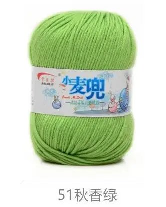 ZENGIA 1pc Knitting Yarn Crochet Thread for Knitting Nanometer Protein Velvet Eco-friendly Soft Yarns for Baby Cloth 50g/Ball - Цвет: 51
