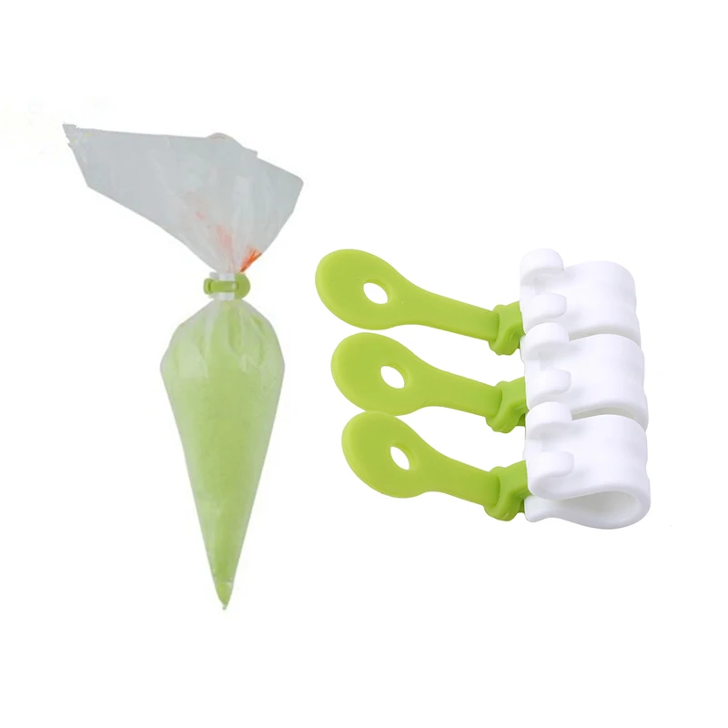 3pcs/set Plastic Icing Piping Bags Buckles Fondant Frosting Cake