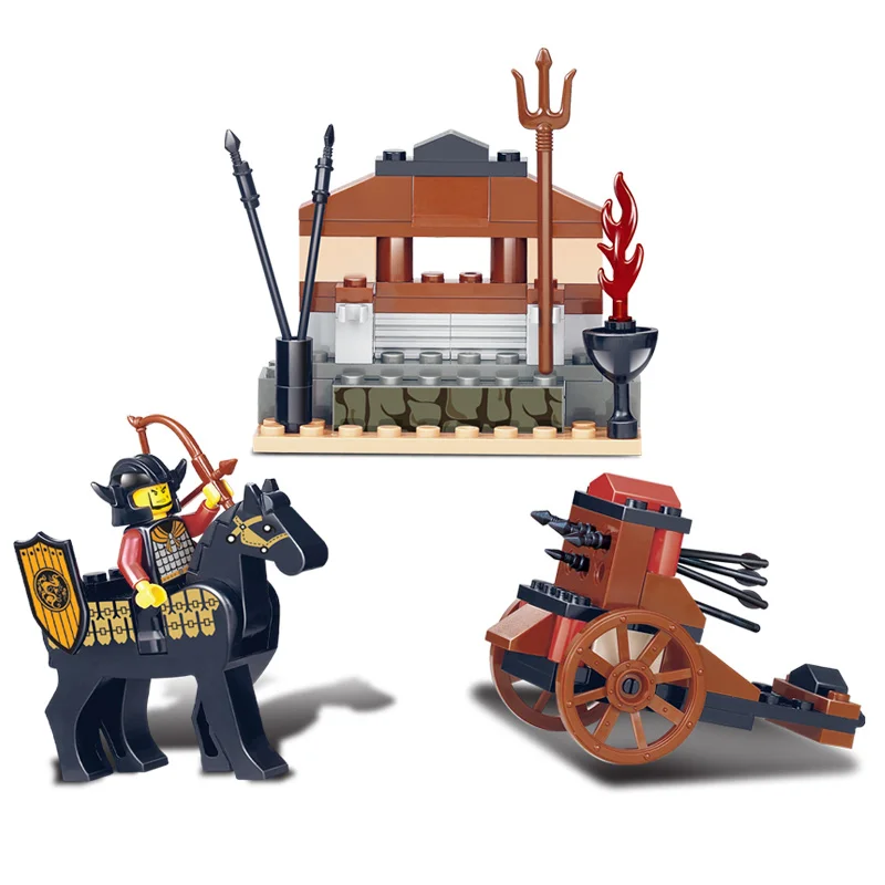 

0271 70pcs Sanguo Siege war Constructor Model Kit Blocks Compatible LEGO Bricks Toys for Boys Girls Children Modeling