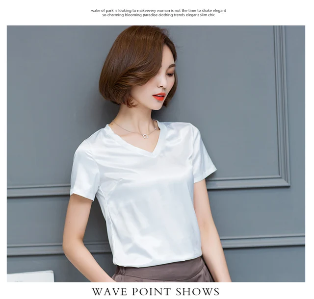 Aliexpress.com : Buy 2018 New Fashion Sexy Silk Shirt Women Summer ...