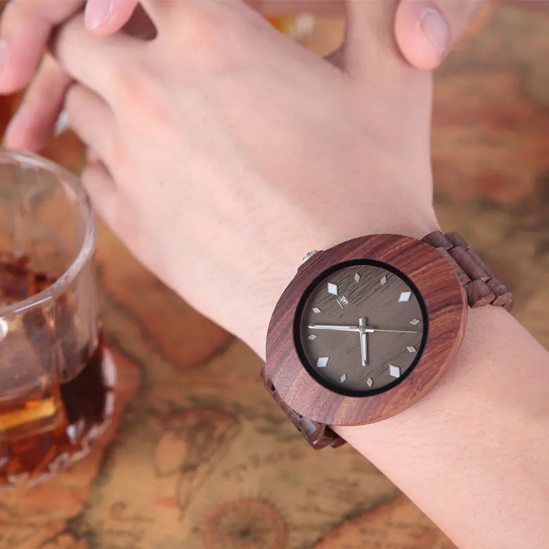 GNART relogios masculino деревянные часы мужской дешевые наручные часы большой для мужчин S подарки дерево часы Роскошные на заказ наручные ч