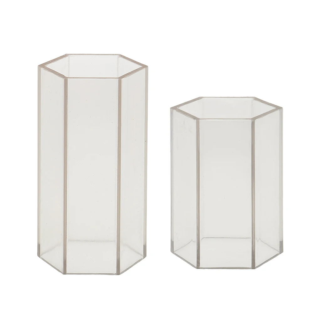 2pcs 75mm 102mm Hexagon Shaped Candle Mold Cake Decoration Tools, Candle Moulds DIY Candle Craft Tools