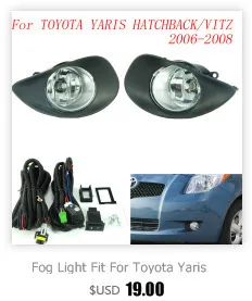 Противотуманные фары для- Toyota Yaris хэтчбек 2/4Dr прозрачные Противотуманные фары дальнего света+ переключатель дальнего света YC101064-CL