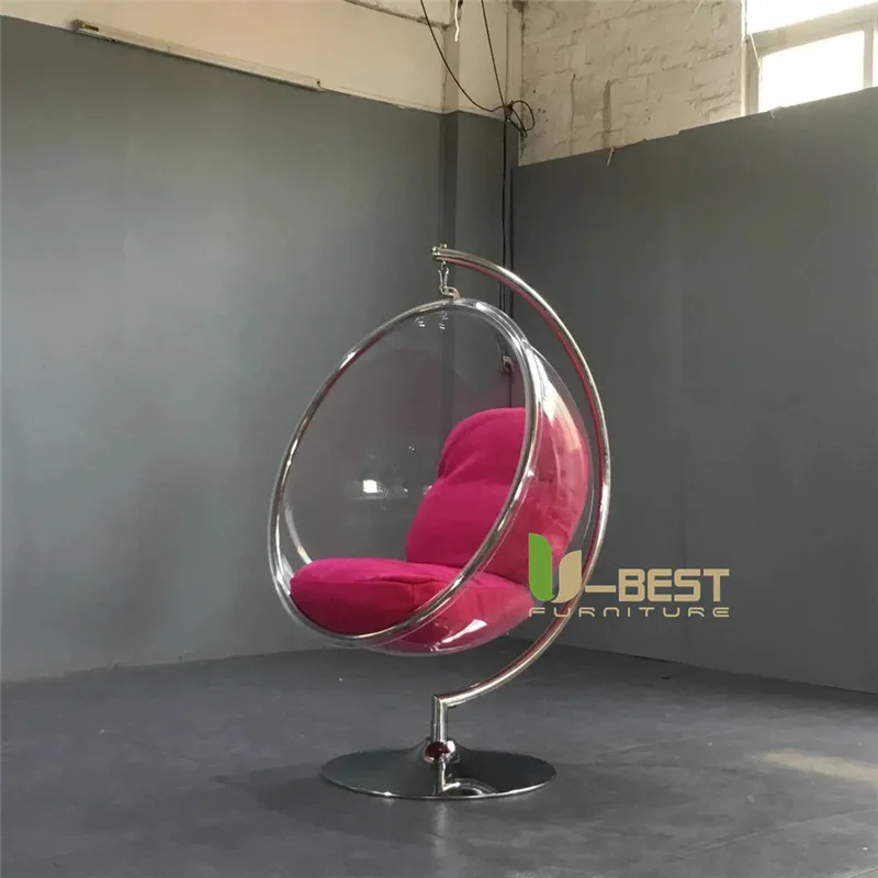 U-BEST Современная подвесная мебель для гостиной акриловый стул шариковый стул с пузырьками, прозрачный акриловый люсит стул для отдыха