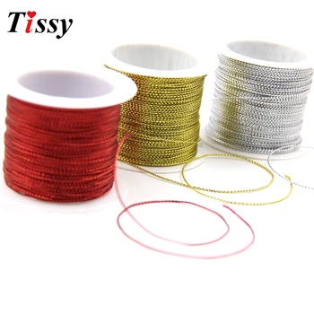 

20M/Roll 1MM Gift Rope Gold&Sliver&Red Rope Burlap Ribbon DIY Craft Gift Package Rope Party Supplies Gifts Wrapping Supplies