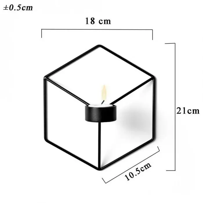Новое поступление, настенный подсвечник в скандинавском стиле, полка, 3D геометрическое железное металлическое бра, подсвечник, украшение для дома, распродажа TB