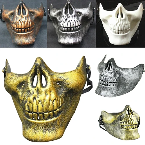 

Hot! Skull Half Face CS Military Skeleton Warrior 3 Generations Masquerade Mask