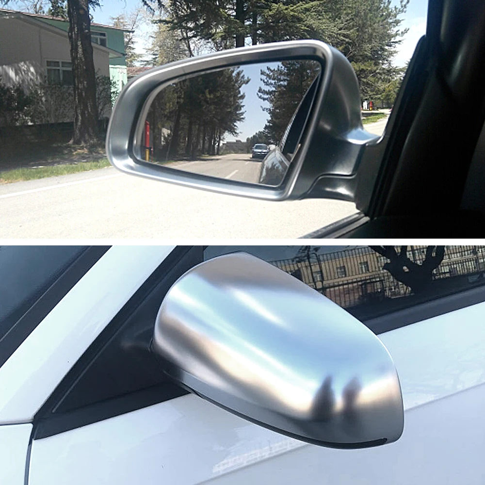 

Matt Chrome Mirror Cover Rearview Side Mirror Cap S Line For Audi A4 B6 B7 A6 (2003-2007) S4