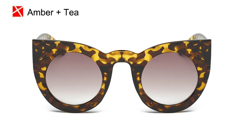 Amber Tea SHAUNA, 9 цветов, классические женские солнцезащитные очки Cateye, модные женские солнцезащитные очки с двойной оправой, градиентные/прозрачные линзы - Цвет линз: Amber Tea