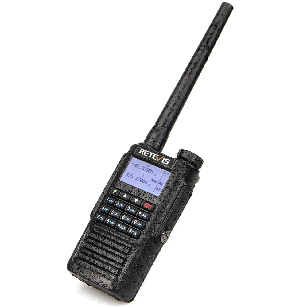 Retevis RT87 IP67 Водонепроницаемый Walkie Talkie двухдиапазонный УКВ DTMF скремблер VOX профессиональной двухстороннее радиолюбитель любительского радио