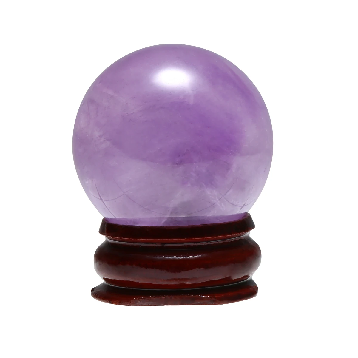 New Beautiful 30mm Natural Purple Amethyst Quartz Crystal Healing Ball Sphere Ornaments + Stand Beautiful Home Decoration