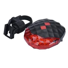 Bright 5 LED 180degree wide visibility Cycling Bicycle Rear Flashing Light Warning Tail Lamp Laser Launchers Bike Accessories