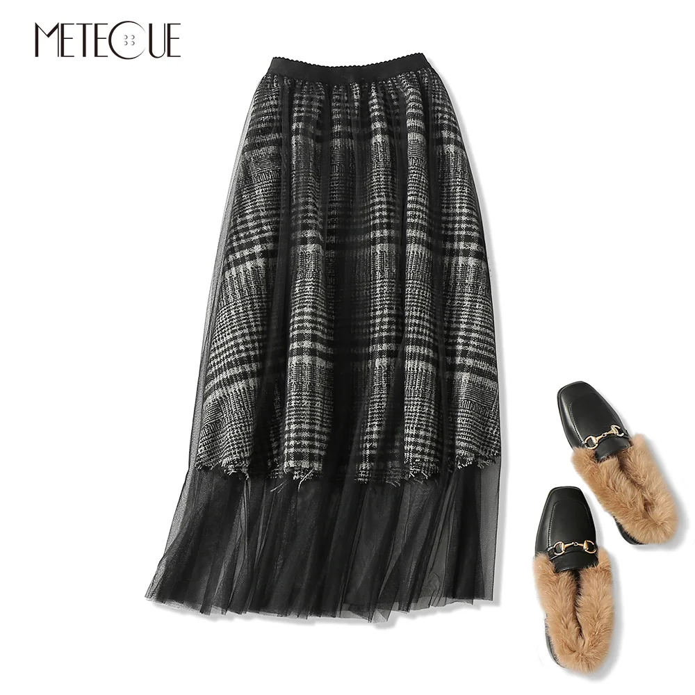 Ukraine Girl Tips Wool Tartan Skirt
