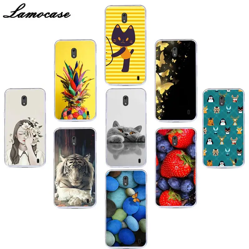 Цветной чехол Lamocase с рисунком для Nokia 2 1 2018 5 дюйма мягкий телефона из ТПУ TA 1029 1035