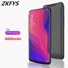 ZKFYS 6800 мАч ультра тонкий портативный блок питания зарядное устройство чехол для OPPO Find X Быстрый Аккумулятор Чехол