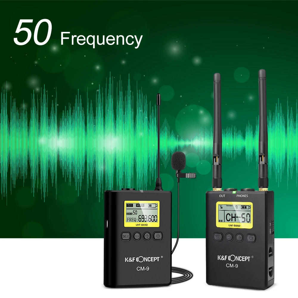 K&F Concept UHF CM-9 Wireless Lavalier