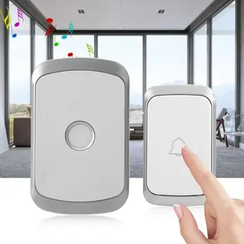 

1V4 Door Bell Kit Transmitter Receiver Digital Wireless Doorbell Waterproof Door Ring 300M 110-240V Home Secrity Accessories