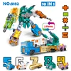 Figuras de acción de Transformers para niños, 10 Uds., Robot de juguete, bloques de construcción, deformación, bolsillo, educativo ► Foto 3/6