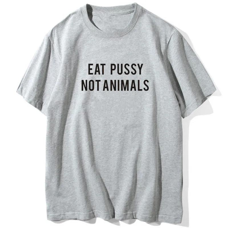 Футболка с принтом Eat Pussy Not animals все цвета футболки Женская графическая футболка