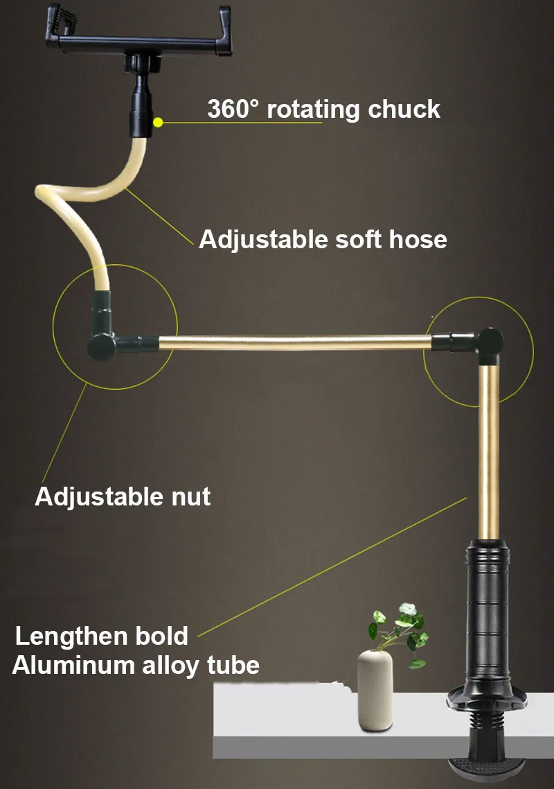 Складной длинный держатель для мобильного телефона кровать смартфон Поддержка телефон планшет кронштейн гибкий, для сотового телефона стенд стол ipad аксессуары для телефона держатель для телефона подставка держатели