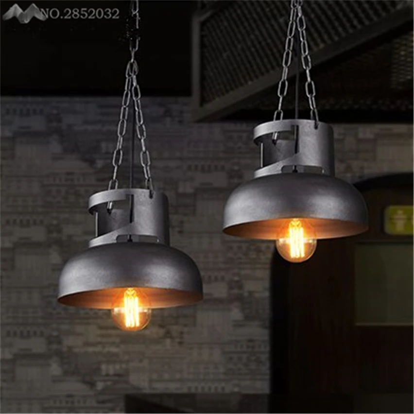 JW lámparas colgantes de hierro con cilindros de Gas para Loft, Retro