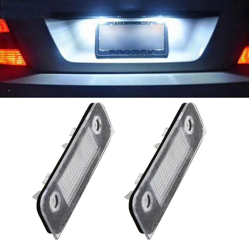 2x SMD 18 LED License Plate Light Lamp Bulb White For Ford Fusion