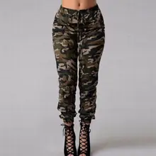 Women Camouflage Pants Trousers High Waisted Slim Fit Camo Jogger Pants Army Waistband Sweatpants Pants Outdoor Female Trousers