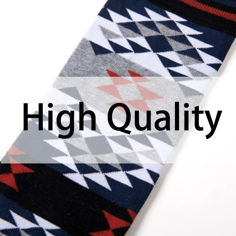 Top Quality Combed Cotton Casual Socks Men Comfortable Striped Printing Novelty Compression Happy Socks