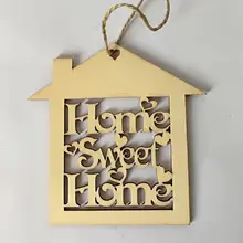 10 шт./лот DIY Деревянные Настенные дощечки для сладкого дома табличка для украшения двери в подарок на новоселье таблички в форме дома ремесло