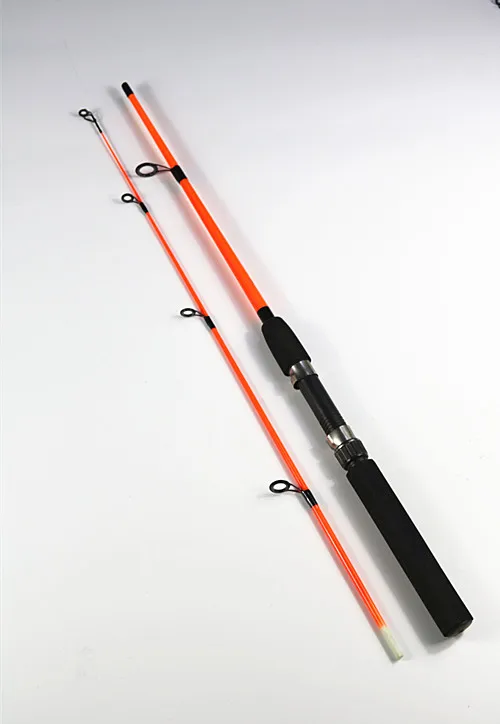 fiberglass rod fishing solid orange fluorescent 2m rods