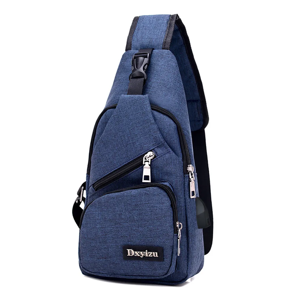 Мужские холщовые сумки через плечо, 4 цвета, новая модная нагрудная сумка, повседневные высококачественные сумки через плечо, Bolsos Mujer Bolsas# 5 - Цвет: Blue