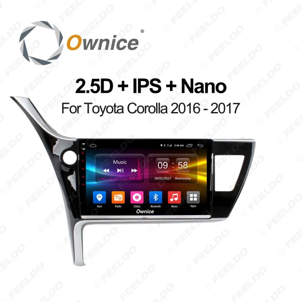 Cheap LEEWA 10.1 " 2.5D Nano IPS Screen Android 8.1 Octa Core/DDR3 2G/32G/4G LTE Car Media Player With GPS/FM For Toyota Corolla 16-17 3