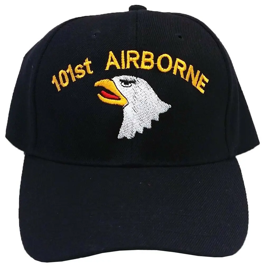 

101ST AIRBORNE SCREAMING EAGLE LOGO MILITARY BASEBALL CAP HAT FREE SHIPPING USA