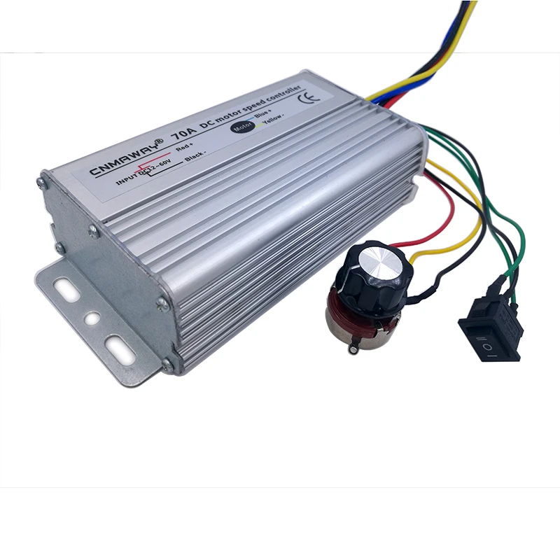 DC 12v-60v 70a PWM motor regulador de revoluciones régimen regulador de tensión ajustable Controller DC 12v-60v 70a PWM motor regulador de revoluciones régimen regulador de tensión ajustable Controller