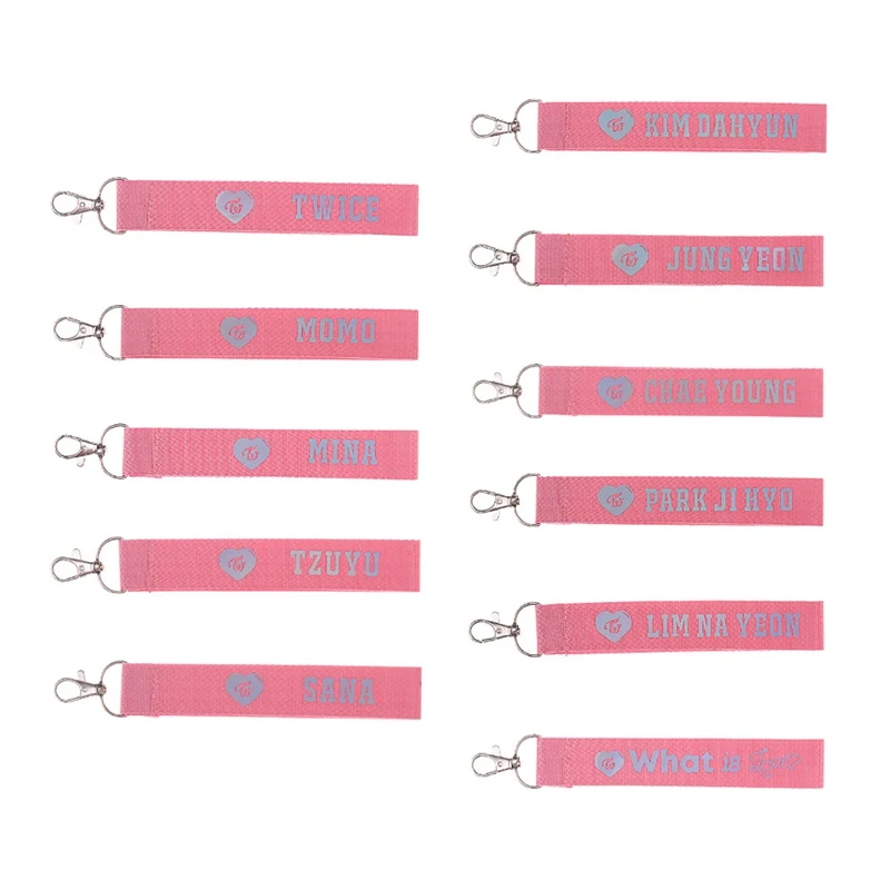 

K-pop TWICE Theme Memorial Album Nylon Rope Key Chain K-pop Key Ring Pendant Keyring Keychain