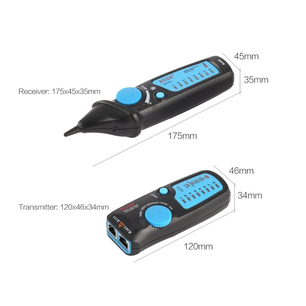 Высокое качество автоматический выключатель Finder кабельный трекер RJ45 RJ11 телефонный провод Сети LAN ТВ электрический детектор линии Finder Тестер