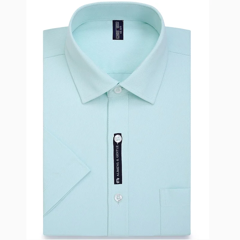 Мужская рубашка с коротким рукавом 8XL 7XL 6XL цвет черный светильник синий повседневные белые рубашки для мужчин Мода Camisa Masculina - Цвет: DX1007-2