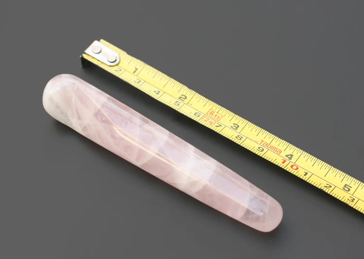 handmade stone pink quartz beauty massage sticks acupuncture stick