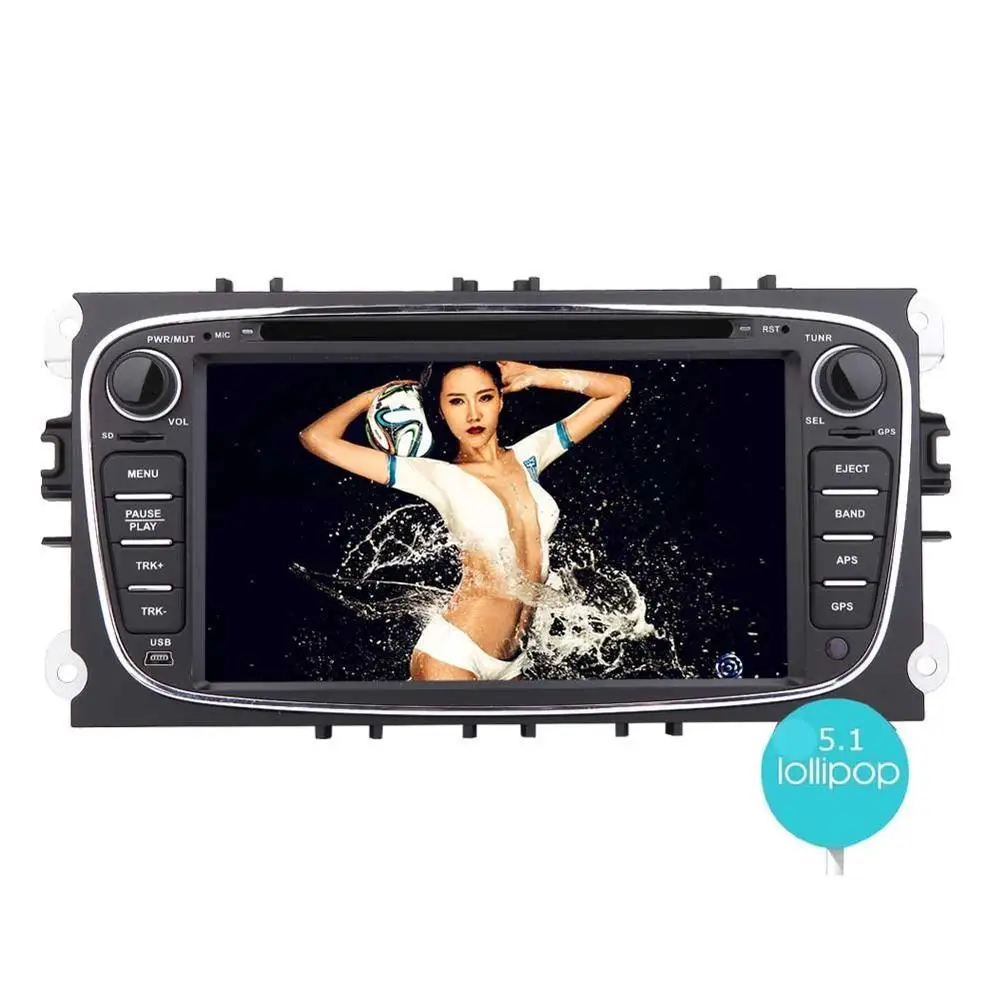 

Android 5.1 Double Din Car Stereo for Focus/Mondeo 7 Inch Capacitive Touch Screen DVD CD Player In Dash GPS Navigation Vehicle R