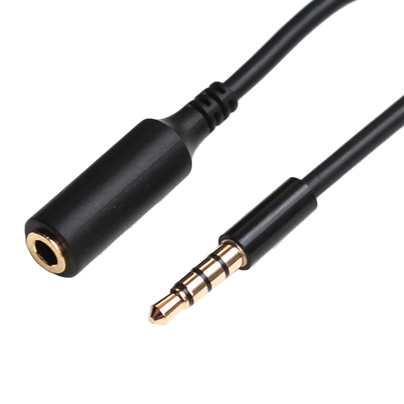 1.2M Stereo 3.5mm 4 Pole Male to Female Audio Extension Cable cable on