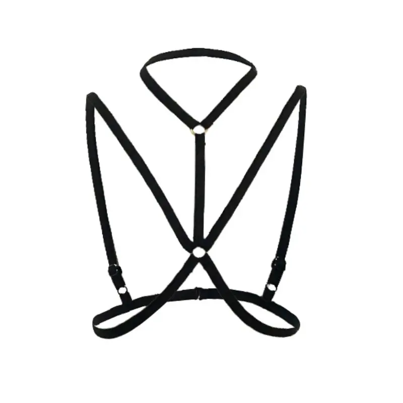 2018 Binding Harness Bra Sexy Pastel Goths Collar Strappy Under Bust Body Bondage Lingerie Top Stockings Belt Female