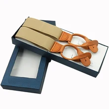 Новые верхние кожаные подтяжки модные подтяжки регулируемые эластичные подтяжки Bretelles Y-Back ligas Tirantes 3,5*120 см