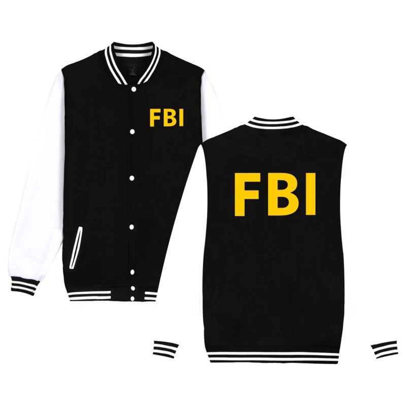 Bts с надписью ФБР (FBI) принтом модная бейсбольная куртка для мужчин и женщин