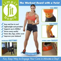 Просто Fit совет, как видно на ТВ тренировки доска с твист Новый ABS баланс Yoga доска Фитнес витой задняя пластина ноги core