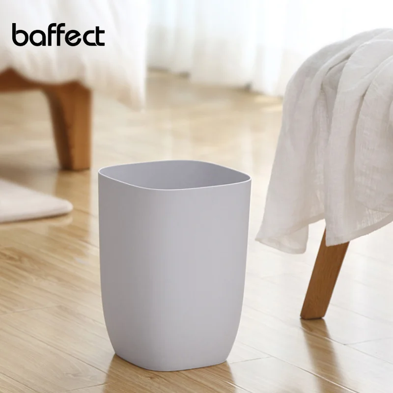 

Baffect Round Shape PP Wastebasket Without Lid Trash Bin Paper Basket Garbage Trash Can Dustbin Holder Large Capacity