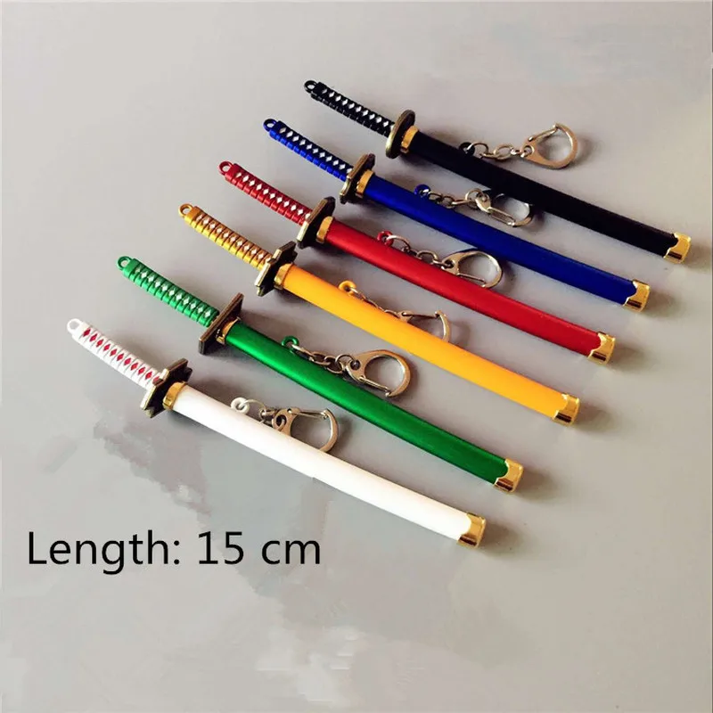 

Naruto Samurai Sword Game Model Keyring Unisex Key Chain with Scabbard Keychain Waist Hanging Pendant Key Ring Gift Collection