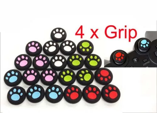 

4 x Indeed Silicone Cat Paw Joystick Thumb Stick Cap For Sony for PS3/ PS4/ XBOX ONE/360
